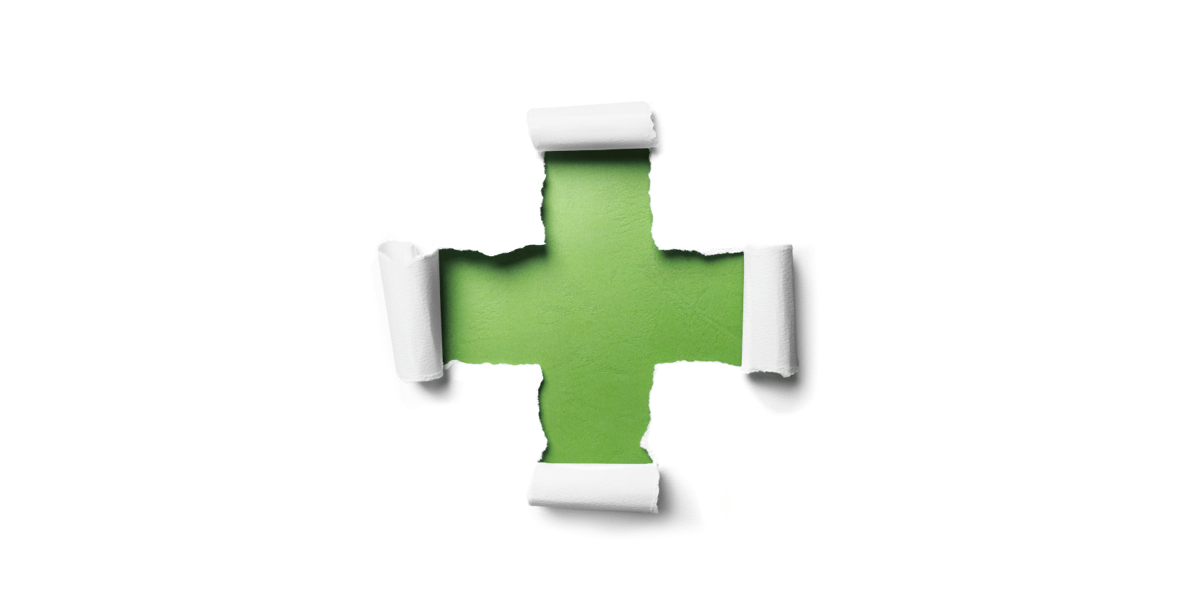 Obrazek przedstawiający zielony plus na białym tle